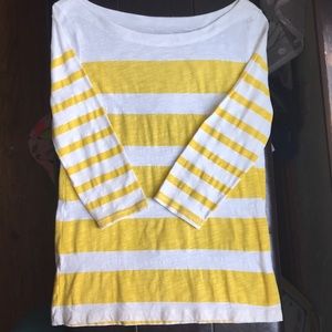 3/4 length striped top